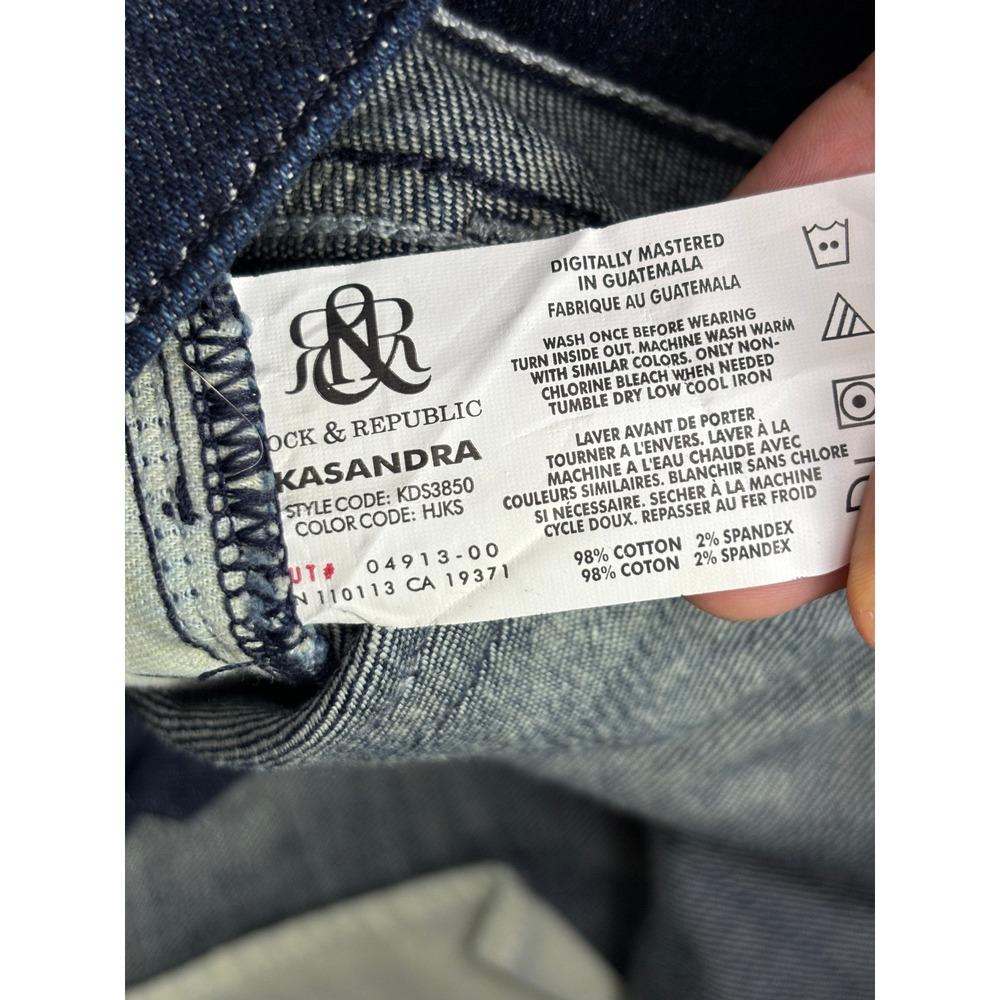 Rock & Republic Kasandra Low Rise Bootcut Jeans Hijinks Blue KDS3850 Size 30 NWT - Picture 8 of 10